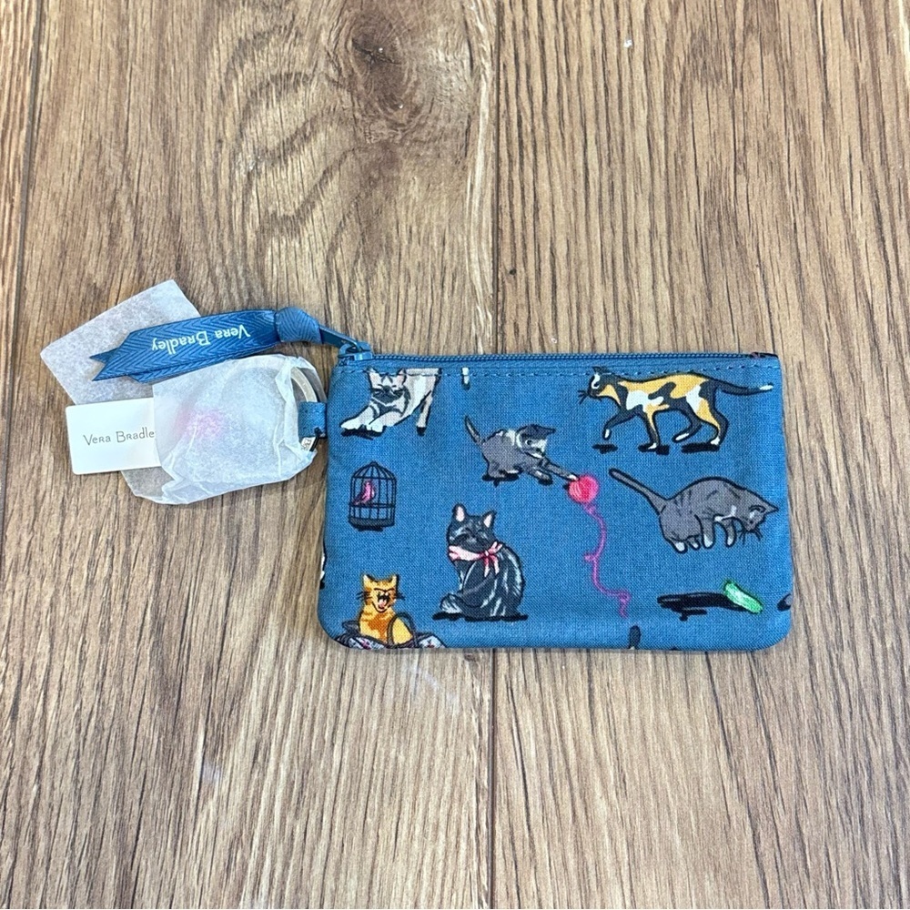 NWT Vera Bradley Cats Meow Zip ID Case - Picture 2 of 5